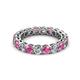 3 - Tiffany 3.40 mm Pink Sapphire and Lab Grown Diamond Eternity Band 