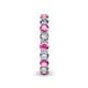 6 - Tiffany 3.40 mm Pink Sapphire and Lab Grown Diamond Eternity Band 