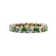 1 - Tiffany 3.40 mm Green Garnet and Lab Grown Diamond Eternity Band 
