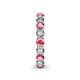 6 - Tiffany 3.40 mm Pink Tourmaline and Lab Grown Diamond Eternity Band 