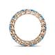 5 - Tiffany 3.40 mm Blue Topaz and Lab Grown Diamond Eternity Band 