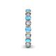 6 - Tiffany 3.40 mm Blue Topaz and Lab Grown Diamond Eternity Band 
