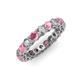 4 - Tiffany 3.18 ctw Rhodolite Garnet and Lab Grown Diamond (3.40 mm) Eternity Band 