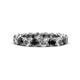 1 - Tiffany 3.40 mm Black and White Lab Grown Diamond Eternity Band 