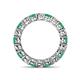 5 - Tiffany 3.40 mm Emerald and Lab Grown Diamond Eternity Band 