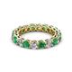 3 - Tiffany 3.40 mm Emerald and Lab Grown Diamond Eternity Band 