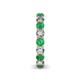 6 - Tiffany 3.40 mm Emerald and Lab Grown Diamond Eternity Band 