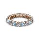 3 - Tiffany 3.40 mm Aquamarine and Lab Grown Diamond Eternity Band 