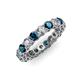 4 - Tiffany 3.40 mm Blue and White Lab Grown Diamond Eternity Band 