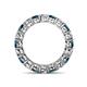 5 - Tiffany 3.40 mm Blue and White Lab Grown Diamond Eternity Band 