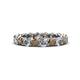 1 - Tiffany 3.00 ctw Smoky Quartz and Lab Grown Diamond (3.40 mm) Eternity Band 