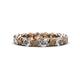 1 - Tiffany 3.00 ctw Smoky Quartz and Lab Grown Diamond (3.40 mm) Eternity Band 
