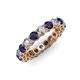 4 - Tiffany 3.40 mm Blue Sapphire and Lab Grown Diamond Eternity Band 