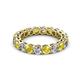 3 - Tiffany 3.40 mm Yellow Sapphire and Lab Grown Diamond Eternity Band 