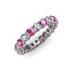 4 - Tiffany 3.40 mm Pink Sapphire and Lab Grown Diamond Eternity Band 