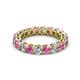 3 - Tiffany 3.40 mm Pink Sapphire and Lab Grown Diamond Eternity Band 