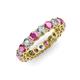 4 - Tiffany 3.40 mm Pink Sapphire and Lab Grown Diamond Eternity Band 