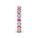 6 - Tiffany 3.40 mm Pink Sapphire and Lab Grown Diamond Eternity Band 