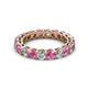 3 - Tiffany 3.40 mm Pink Sapphire and Lab Grown Diamond Eternity Band 