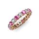 4 - Tiffany 3.40 mm Pink Sapphire and Lab Grown Diamond Eternity Band 