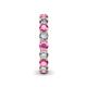 6 - Tiffany 3.40 mm Pink Sapphire and Lab Grown Diamond Eternity Band 