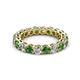 3 - Tiffany 3.40 mm Green Garnet and Lab Grown Diamond Eternity Band 