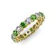 4 - Tiffany 3.40 mm Green Garnet and Lab Grown Diamond Eternity Band 