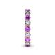 6 - Tiffany 3.40 mm Amethyst and Lab Grown Diamond Eternity Band 