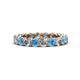 1 - Tiffany 3.40 mm Blue Topaz and Lab Grown Diamond Eternity Band 