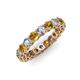 4 - Tiffany 3.40 mm Citrine and Lab Grown Diamond Eternity Band 