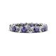 1 - Tiffany 3.40 mm Iolite and Lab Grown Diamond Eternity Band 