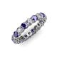 4 - Tiffany 3.40 mm Iolite and Lab Grown Diamond Eternity Band 
