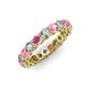 4 - Tiffany 3.40 mm Rhodolite Garnet and Lab Grown Diamond Eternity Band 