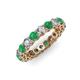 4 - Tiffany 3.40 mm Emerald and Lab Grown Diamond Eternity Band 