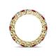 5 - Tiffany 3.40 mm Ruby and Lab Grown Diamond Eternity Band 