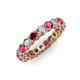 4 - Tiffany 3.40 mm Ruby and Lab Grown Diamond Eternity Band 