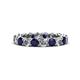 1 - Tiffany 3.40 mm Blue Sapphire and Lab Grown Diamond Eternity Band 