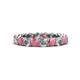 1 - Tiffany 3.40 mm Pink Tourmaline and Lab Grown Diamond Eternity Band 