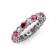 4 - Tiffany 3.40 mm Ruby and Lab Grown Diamond Eternity Band 