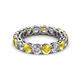 2 - Tiffany 3.80 mm Yellow Sapphire and Lab Grown Diamond Eternity Band 