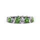 1 - Tiffany 3.80 mm Green Garnet and Lab Grown Diamond Eternity Band 