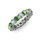 3 - Tiffany 3.80 mm Green Garnet and Lab Grown Diamond Eternity Band 