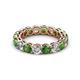 2 - Tiffany 3.80 mm Green Garnet and Lab Grown Diamond Eternity Band 