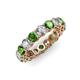 3 - Tiffany 3.80 mm Green Garnet and Lab Grown Diamond Eternity Band 