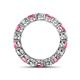 4 - Tiffany 3.80 mm Pink Tourmaline and Lab Grown Diamond Eternity Band 