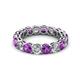 2 - Tiffany 3.80 mm Amethyst and Lab Grown Diamond Eternity Band 