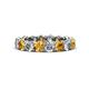 1 - Tiffany 3.80 mm Citrine and Lab Grown Diamond Eternity Band 