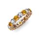 3 - Tiffany 3.80 mm Citrine and Lab Grown Diamond Eternity Band 