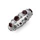 3 - Tiffany 3.80 mm Red Garnet and Lab Grown Diamond Eternity Band 