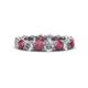 1 - Tiffany 3.80 mm Rhodolite Garnet and Lab Grown Diamond Eternity Band 